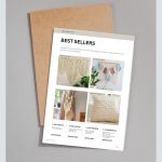 Desain katalog produk macrame untuk menampilkan koleksi produk dan informasi penjualan