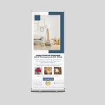 Desain standing banner untuk kebutuhan promosi, pameran, dan presentasi bisnis