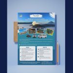 Desain flyer wisata untuk promosi destinasi dan layanan perjalanan wisata